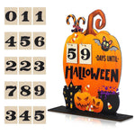 Hölzerner Adventskalender für Halloween