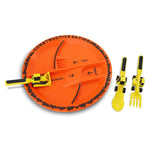 Kinderteller Set für Bulldozer-Motiv