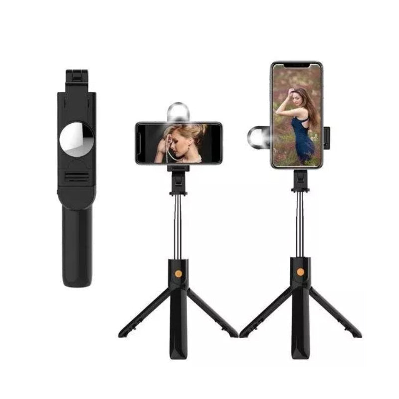 Vielseitiger 6-in-1 Bluetooth-Selfie-Stick mit Stativ