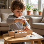 Lernspielbrett aus Holz für Kinder – 8 verschiedene Befestigungen