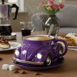 Retro-Ceramic-Becher mit 3D-Design – Ideal für Kaffee und Tee