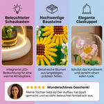 Glas mit eleganten Bausteinblumen