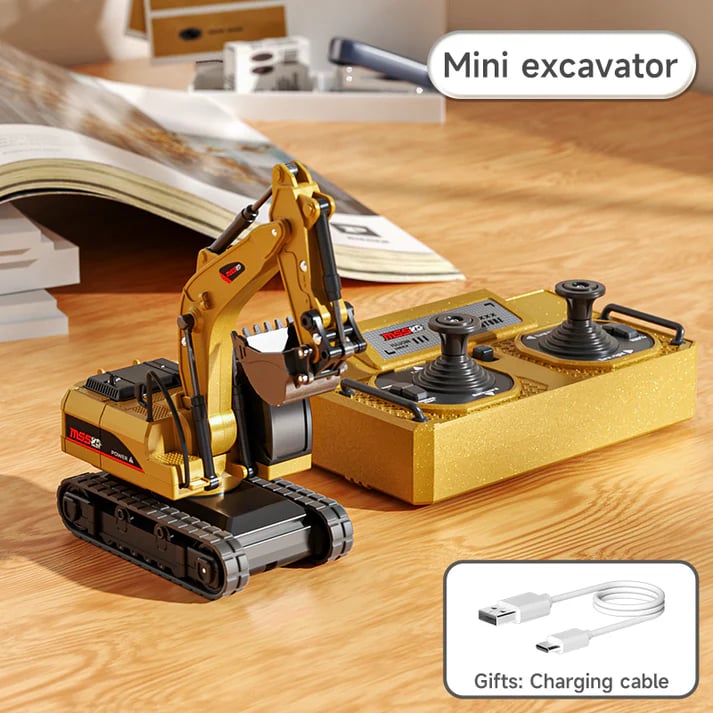 Creative Building Action: Mini RC Construction Vehicle Set