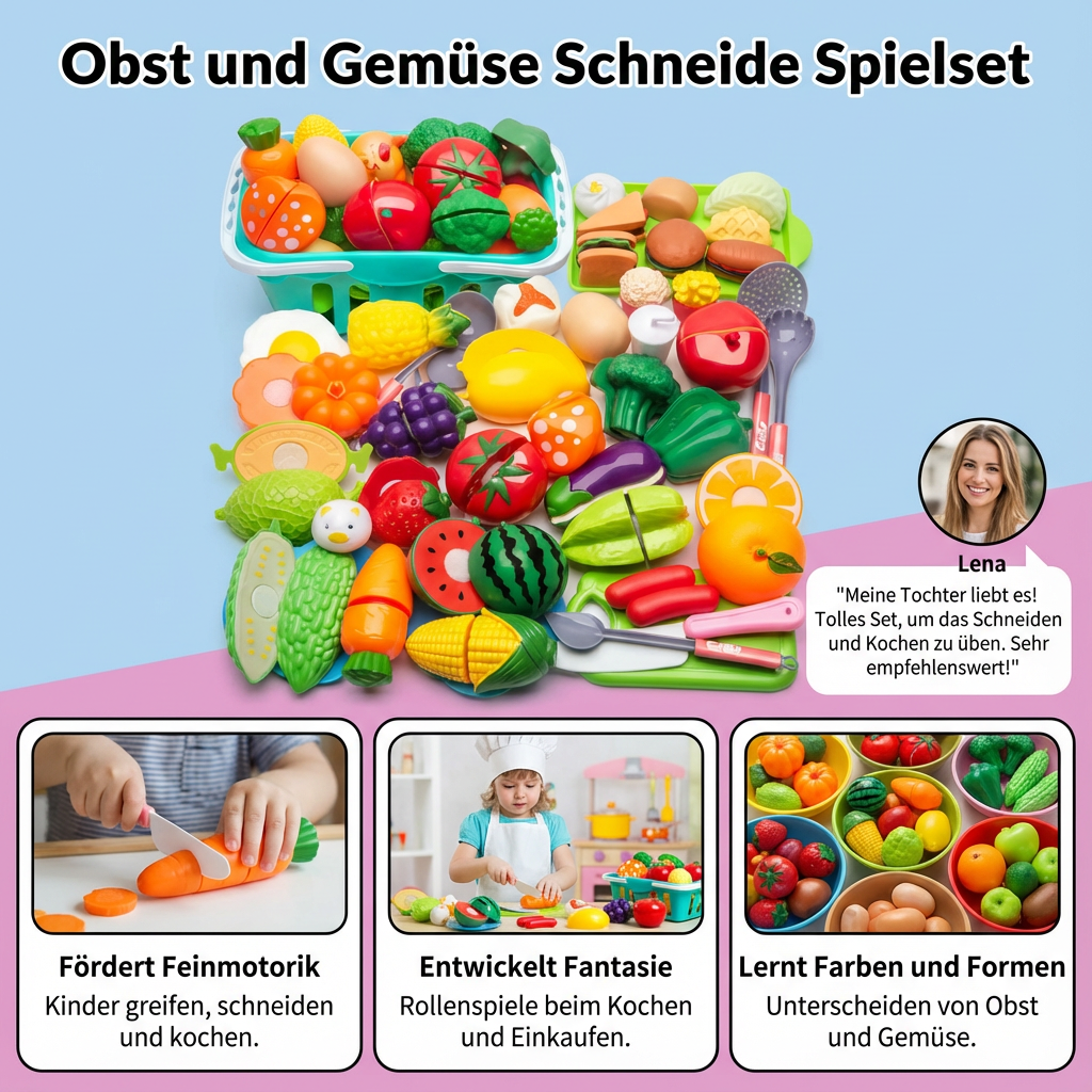 Spielset zum Schneiden von Obst und Gemüse