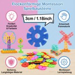Montessori Bauklötze in Flockenform für kreatives Spielen