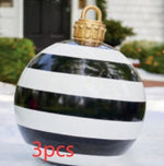 Aufblasbarer Weihnachtsball für den Außenbereich 60 cm – Wetterfeste PVC-Dekoration