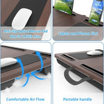 Ergonomischer Laptopständer mit Handballenauflage und Ablagen