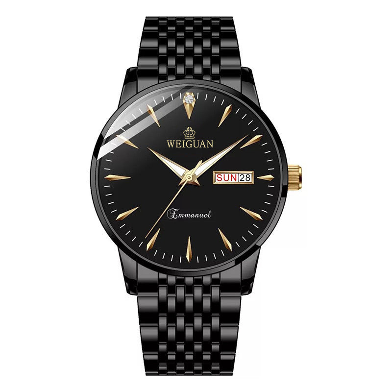 Stilvolle Herrenarmbanduhr mit automatischem Kalender und Luminiszenz