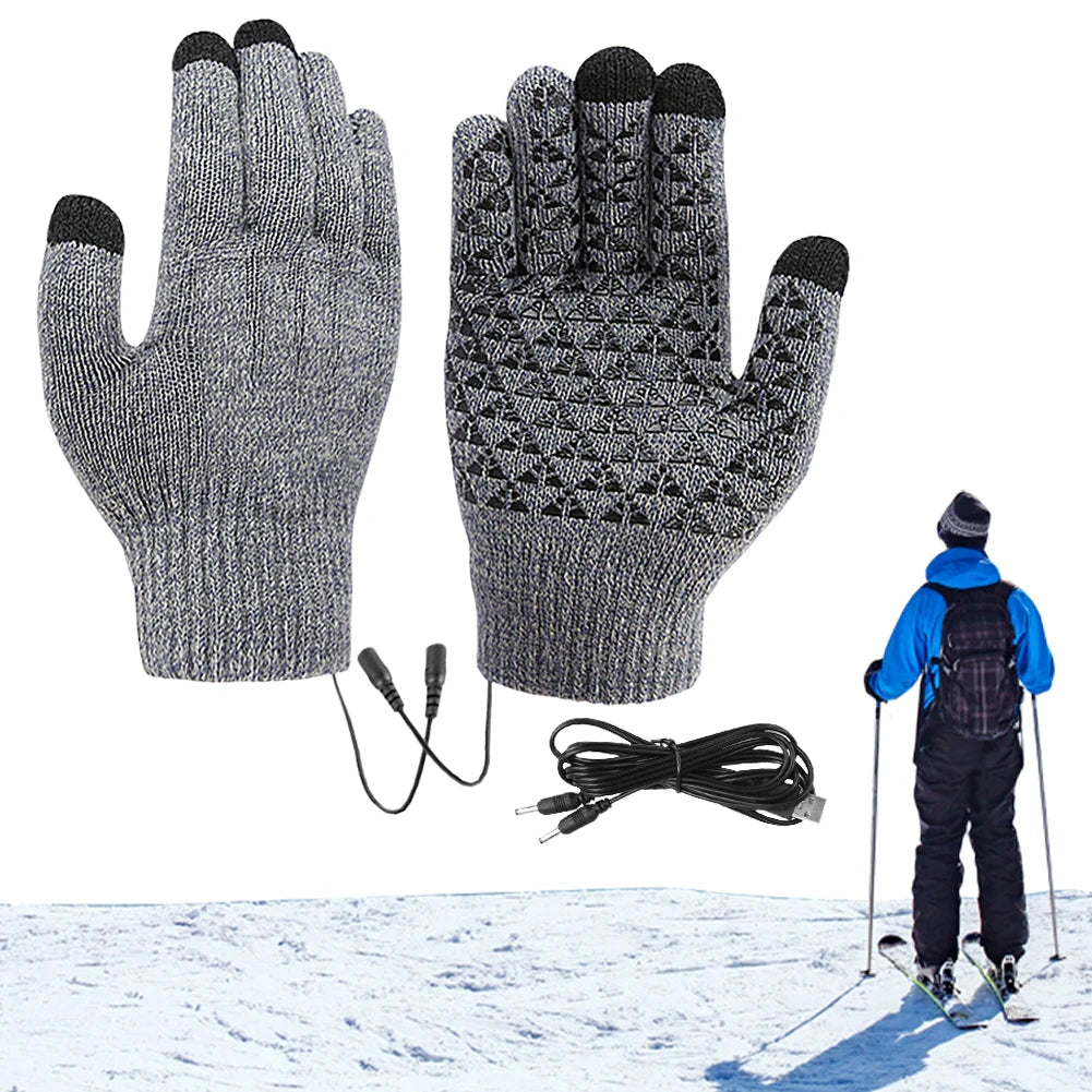 Heat Protection Gloves | USB Rechargeable | Touchscreen-friendly & Non-slip | Thermal Winter Gloves for Outdoor Activities