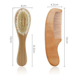 Haarpflege-Set für Babys mit Holz-Bürste und Kamm