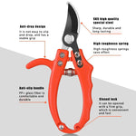 Precision Garden Shears for Bonsai and Fruit Trees with Non-Slip Handle