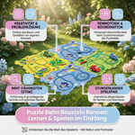 Rennbahn Puzzle mit Bausteinen für Kinder