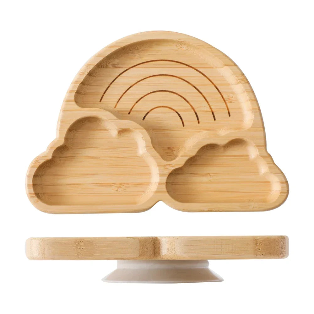 Toddler Dinnerware Set with Suction – Safe Bamboo Bowls and Plates