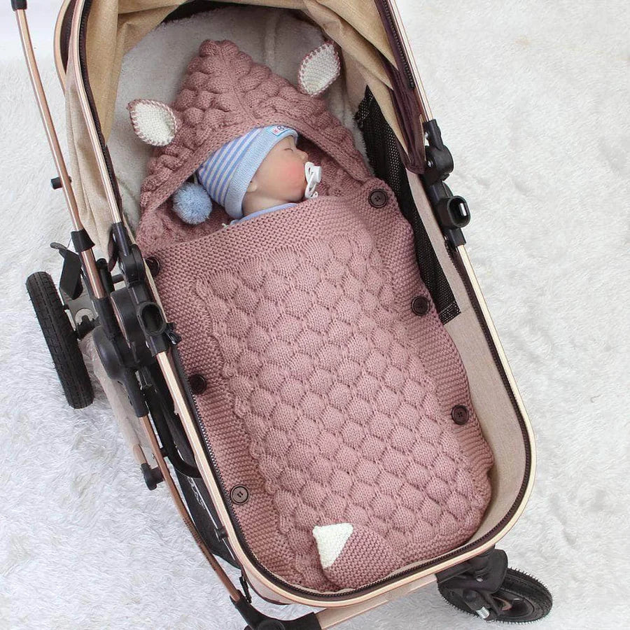 Gemütlicher Baby-Schlafsack mit Ohren und Schwanz