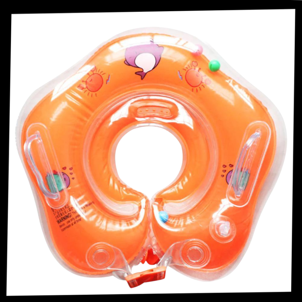 Safe baby swimming ring with double buoyancy system