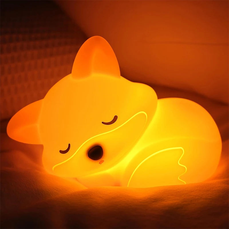 Cute Silicone Night Light | Rechargeable, Dimmable and with Timer