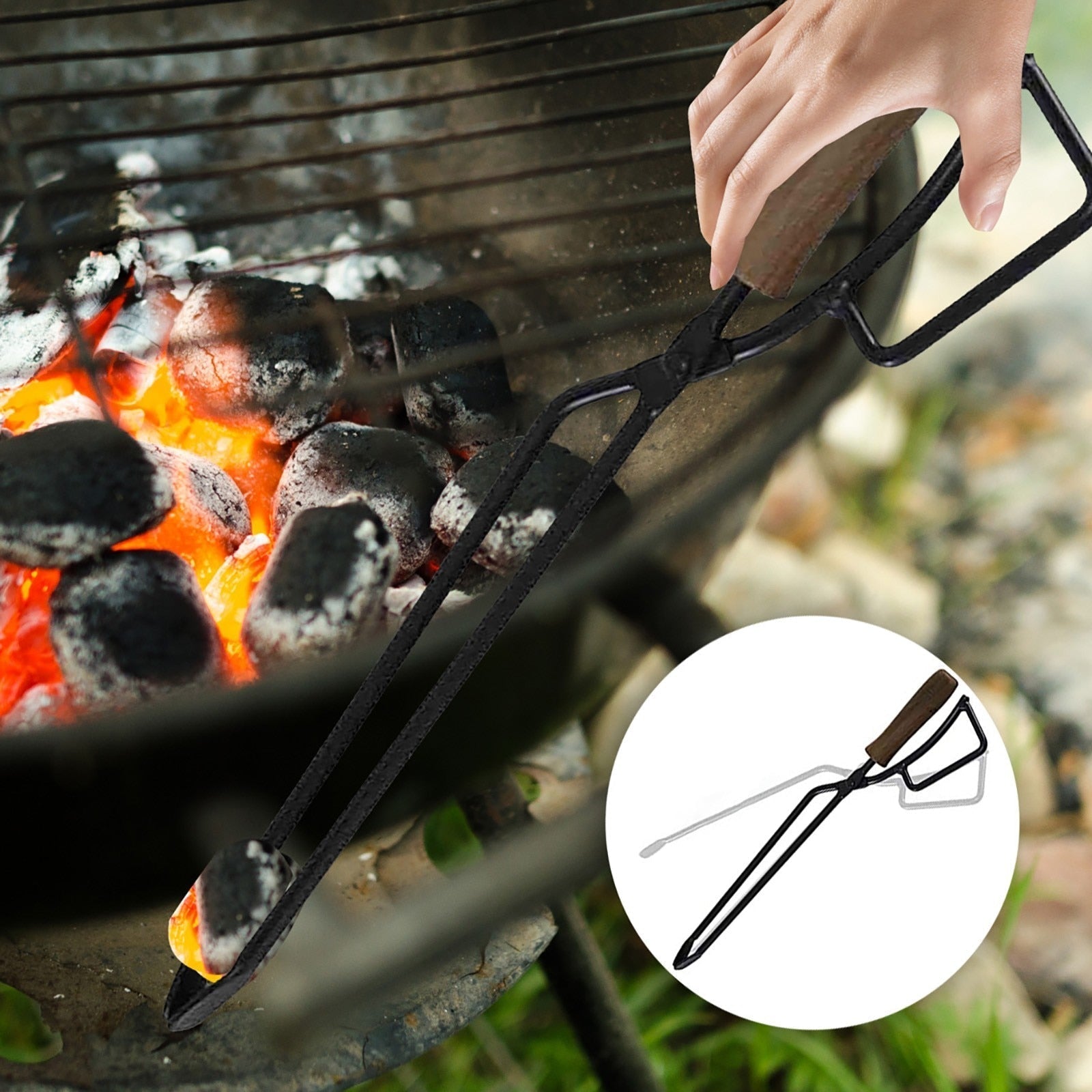 Grillkohlezange – Einzigartige Form für BBQ-Kohle