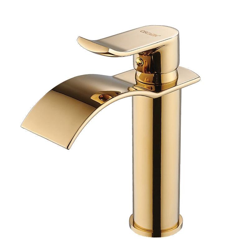 Eleganter Wasserfall-Waschtischarmatur aus Messing
