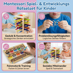 Entwicklungsförderndes 3-teiliges Montessori Puzzle-Set für Kinder