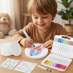DIY Kunstset mit Schwamm für Kinder – Kreatives Malen mit Blasen-Effekt