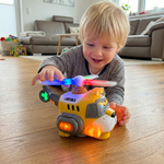 360° drehendes Tiger-Spielzeugflugzeug für Kinder mit Licht und Sound
