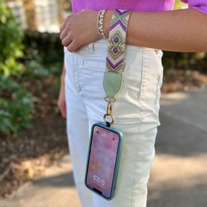 Stylish carrying strap for smartphones and cards