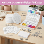 DIY Kunstset mit Schwamm für Kinder – Kreatives Malen mit Blasen-Effekt