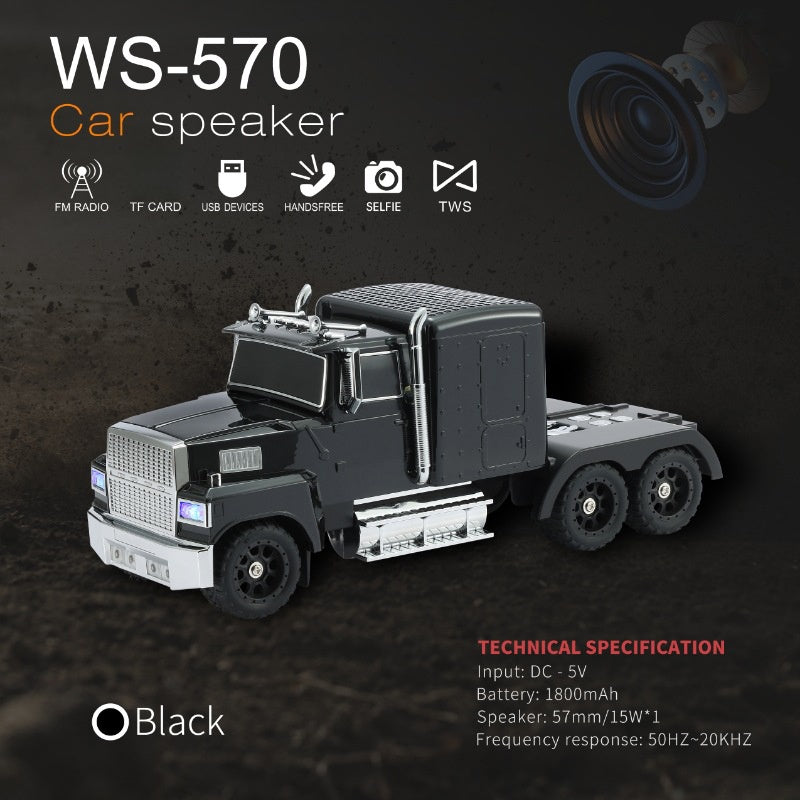 Bluetooth Lautsprecher im Lkw-Design mit 15W Subwoofer