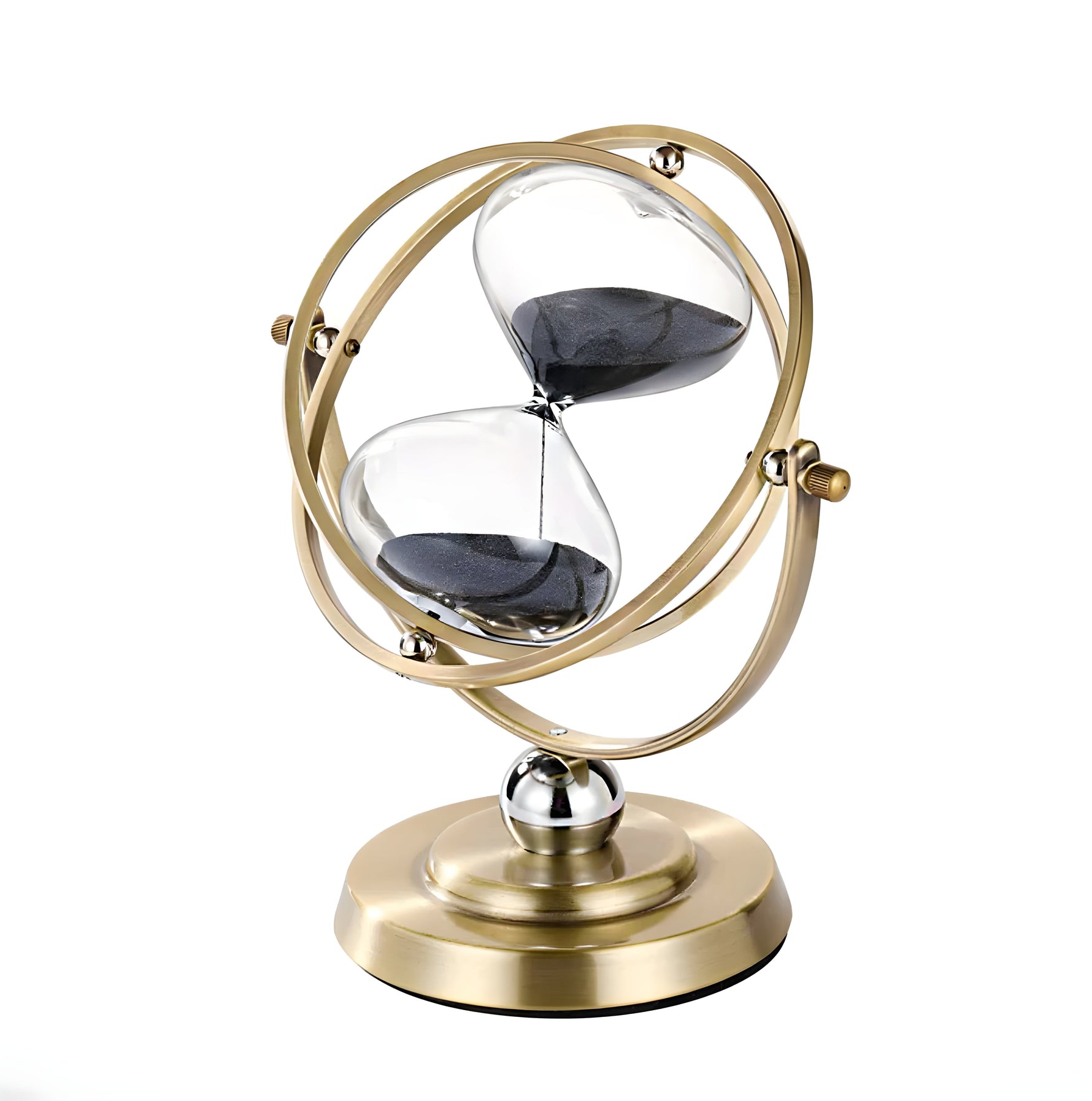 Elegante Sanduhr mit Goldrahmen – Zeitloses Design für Ihr Zuhause