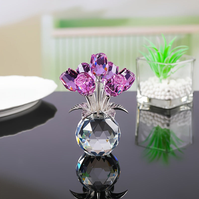 Ewige Eleganz - Strahlende Kristallblume für Ihr Zuhause