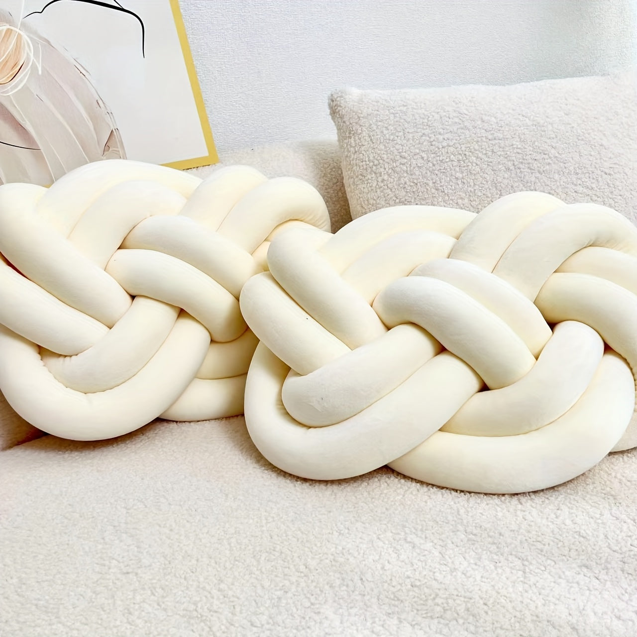 Gemütliche Runde Kissen mit Knopfdetails – 2er Set für Ihr Zuhause
