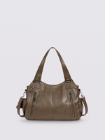 Stylische Handtasche mit mehreren Fächern und abnehmbarem Schultergurt