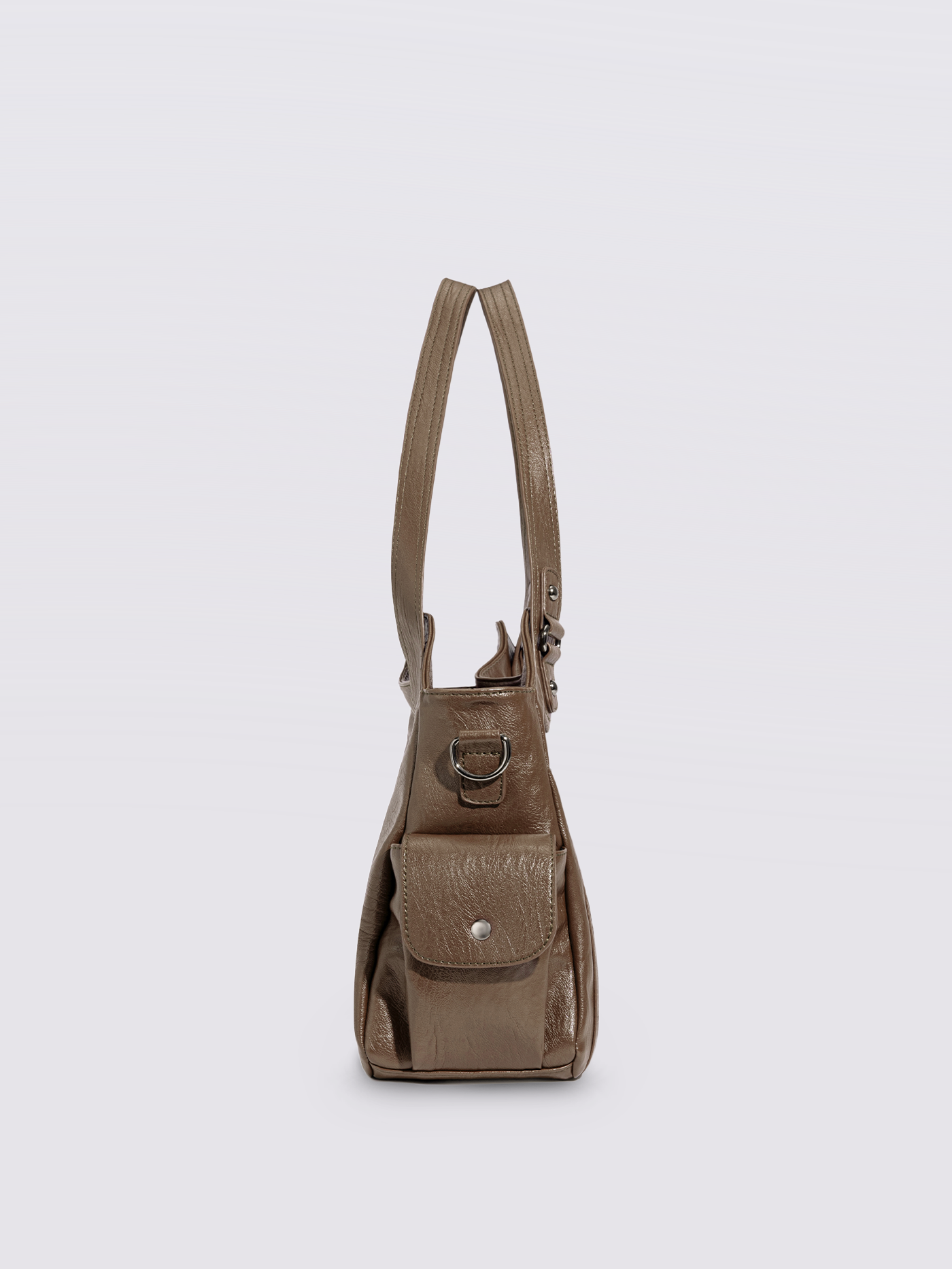 Stylische Handtasche mit mehreren Fächern und abnehmbarem Schultergurt