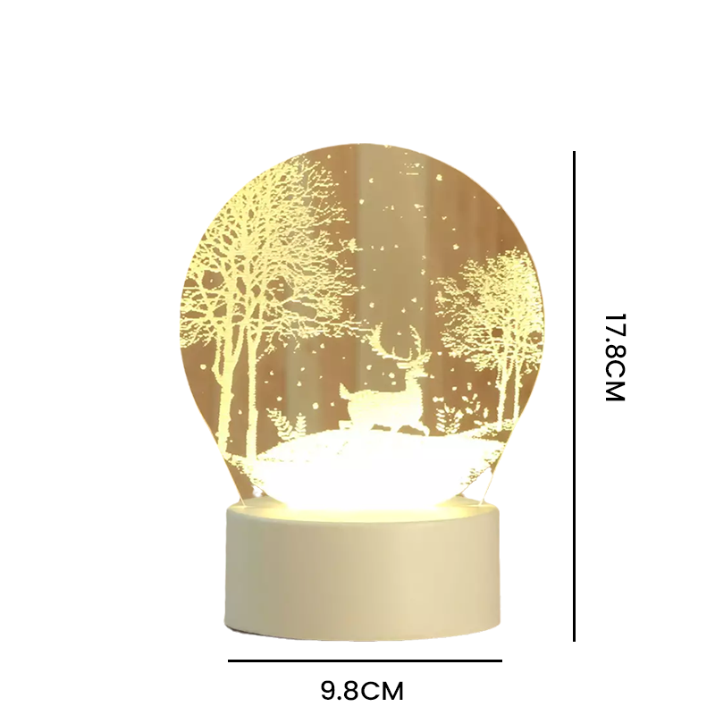 3D Illusionslicht mit USB-Anschluss für zauberhafte Akzente