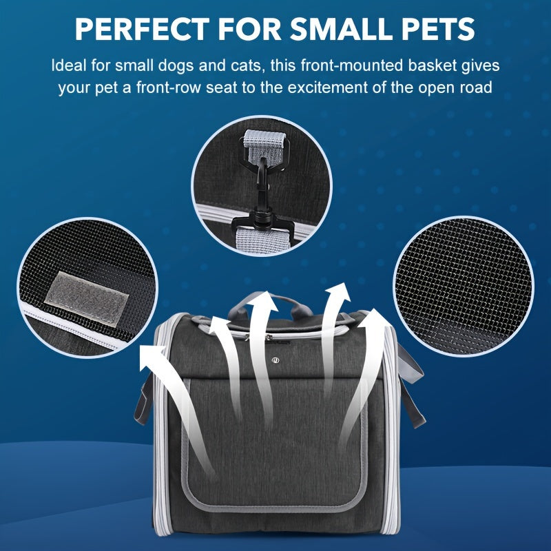 Expandable Pet Basket for Bikes – Comfortable and Safe for Small Companions