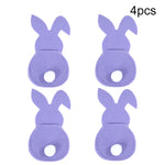 Happy Easter Decor: Set of 4 Bunny Cutlery Holders