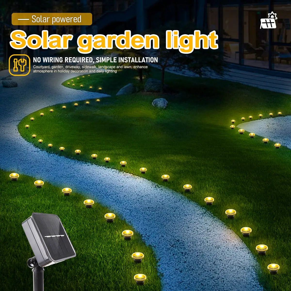 Sonnenstrahl Solar LED Außenleuchten | 15/30 LEDs | 8 Lichtmodi | IP65 Wetterfest