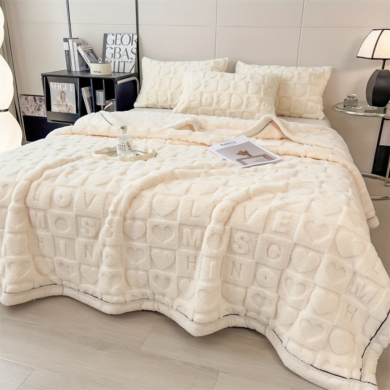 Wohlfühl-Decke aus weichem Fleece mit umkehrbarem Design – Elegant und vielseitig