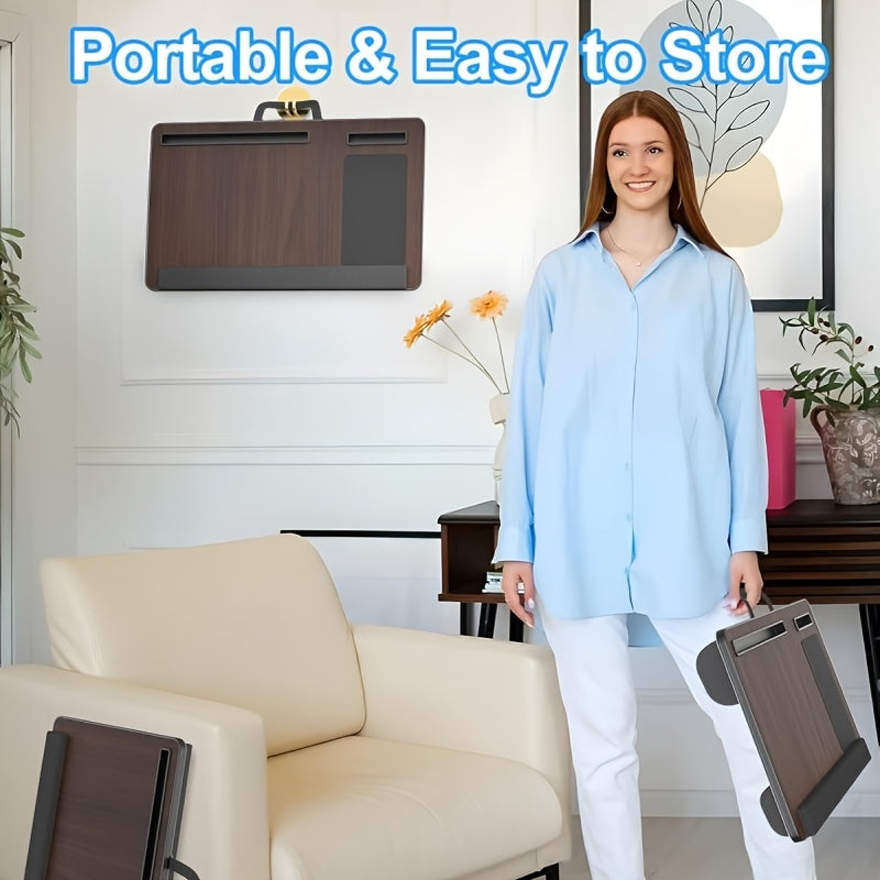 Ergonomischer Laptopständer mit Handballenauflage und Ablagen