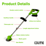 GreenPro Cordless Garden Trimmer | Cordless Flexibility | With Versatile Blades