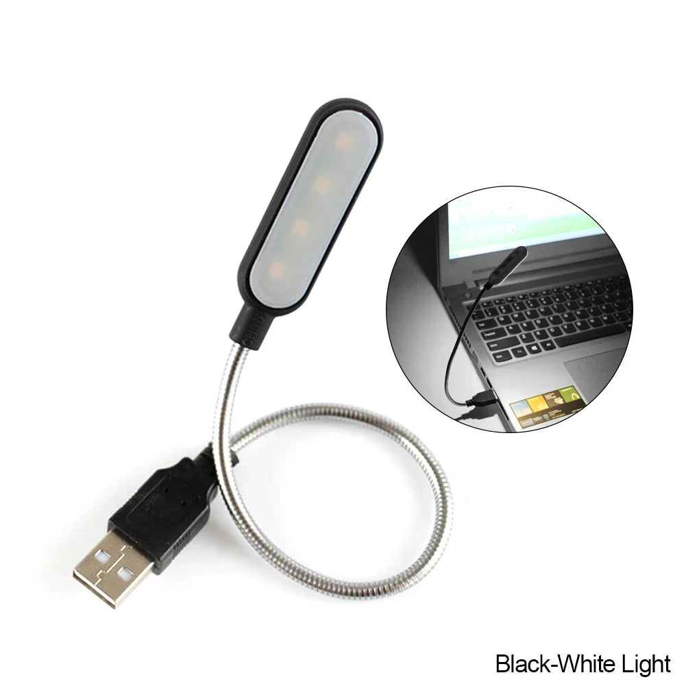 LumiFlex USB LED Reading Lamp | Rechargeable & Energy-Saving | Flexible Gooseneck | Warm White & Cool White | Ideal for Laptop, PC & Power Bank
