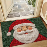 Festive Doormat for Christmas | Gingerbread & Santa Design | Non-Slip & Washable
