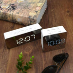 Eleganter Digitaler Spiegelwecker – LED Alarm mit Temperaturanzeige, Touch-Steuerung & Nachtmodus