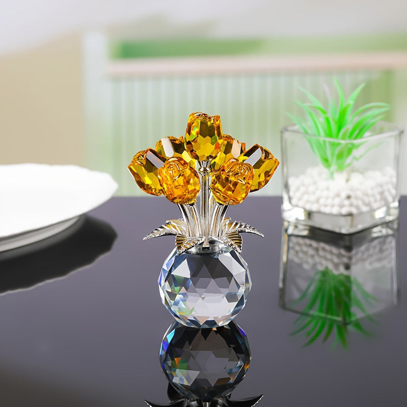 Ewige Eleganz - Strahlende Kristallblume für Ihr Zuhause