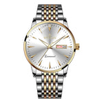 Stilvolle Herrenarmbanduhr mit automatischem Kalender und Luminiszenz