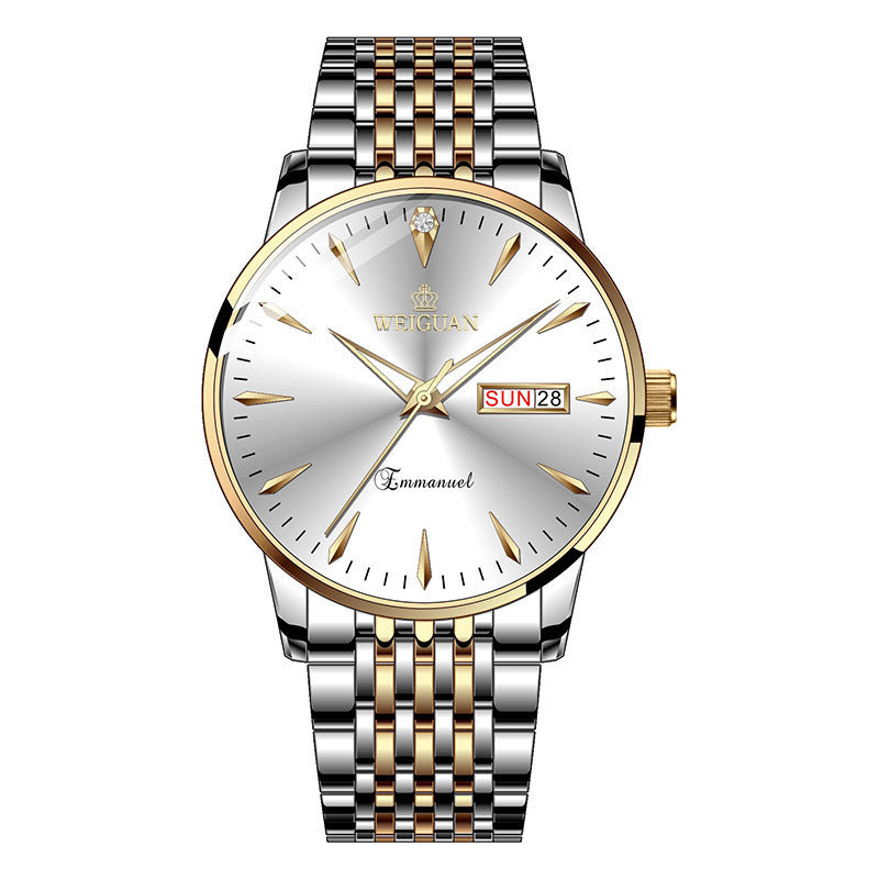 Stilvolle Herrenarmbanduhr mit automatischem Kalender und Luminiszenz