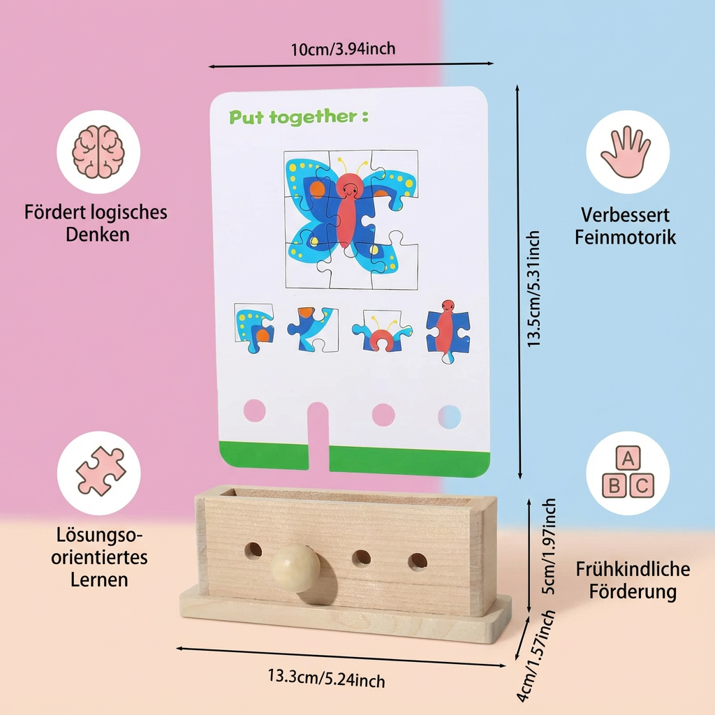 Spiel zur Förderung früher Fähigkeiten - Holz Logik Entschlüsselung für Kinder