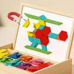 Kreative Magnetische Holzbauklötze mit Musterkarten