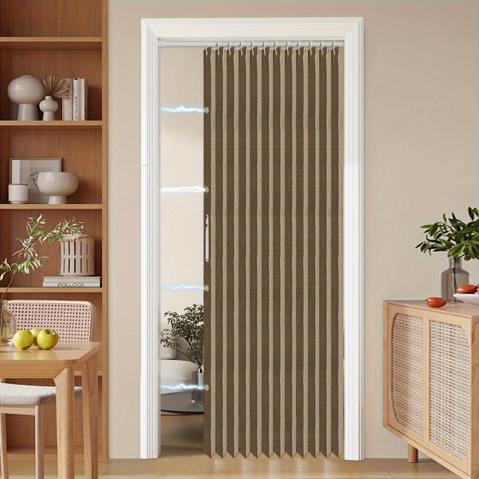 Farbenfrohe Magnetische Faltvorhang – Platzsparende Trennwand für Zuhause und Büro