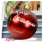 Aufblasbarer Weihnachtsball für den Außenbereich 60 cm – Wetterfeste PVC-Dekoration
